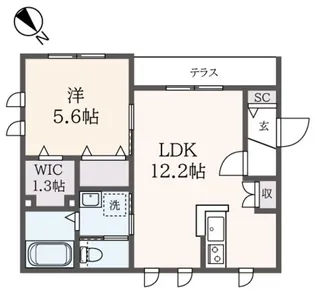 ラフィネ久我山【1階】の間取り