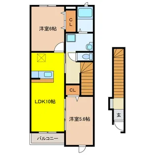 岐阜県大垣市和合本町1【アパート】の間取り
