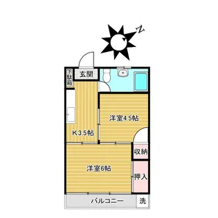 榛葉マンション【2階】の間取り