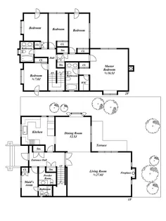 東京都大田区田園調布2【一戸建】の間取り