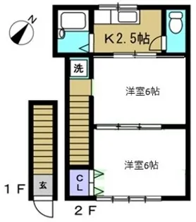 2Kの間取り画像