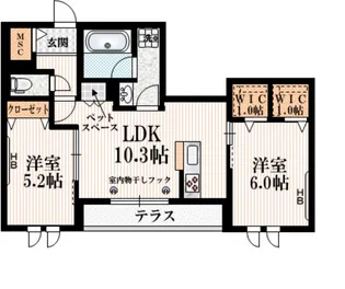 フォーシーズン【3階】の間取り