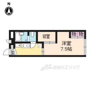 レオパレスナイズ紫竹【2階】の間取り