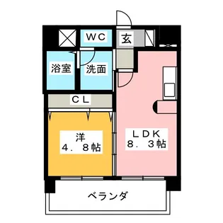 Big Arrows 宮脇【6階】の間取り