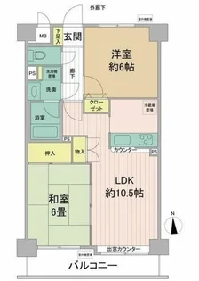 ダイアパレス中野【8階】の間取り