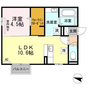 新潟県新潟市東区石山1【アパート】の間取り