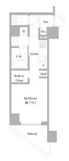 B CITY APARTMENT NAKANO EAST【7階】の間取り