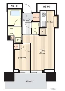 東京都港区赤坂9【マンション】の間取り