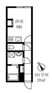 早稲田鶴巻町IMAハウス【1階】の間取り
