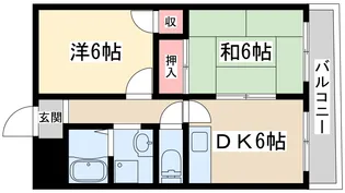 サフラン木下【4階】の間取り