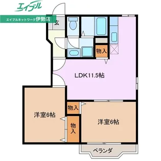 ソレイユ・ルヴァン A棟【1階】の間取り