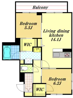 ル コルヌイエ【3階】の間取り