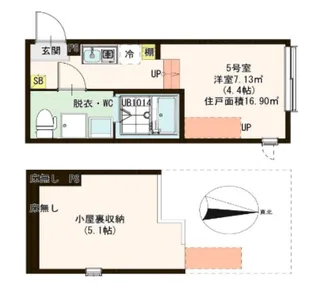 ハーモニーテラス中川IV【1階】の間取り