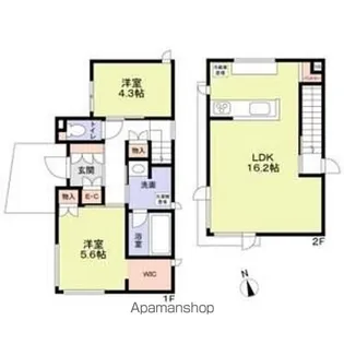 東京都目黒区南1【一戸建】の間取り