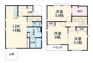 埼玉県川越市通町【一戸建】の間取り