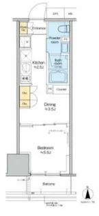 プラウドフラット四谷三丁目【4階】の間取り