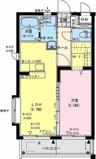 ル レーヴB【1階】の間取り