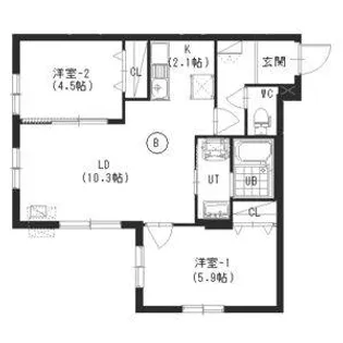 ラグジースペース【3階】の間取り