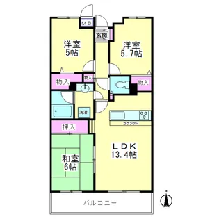 EMIUS(エミアス)【8階】の間取り