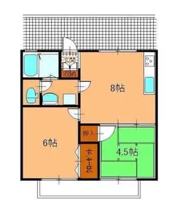 マジェスティ1998北館【2階】の間取り