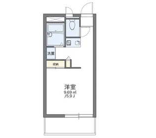 レオパレスフレア駅元町【1階】の間取り