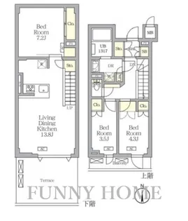 アジールコート都立大学の間取り