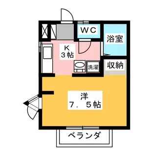 テアーコート平和 B【2階】の間取り