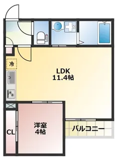 GRANDTIC 輝【1階】の間取り