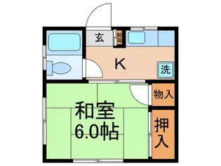 岩田荘【2階】の間取り