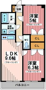 フレアつつじヶ丘【3階】の間取り