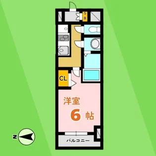 プレサンス尾張一宮ジュレア【4階】の間取り