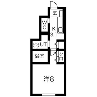 優ハイム A棟【1階】の間取り