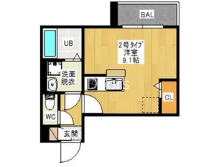 岡山県岡山市北区下伊福西町【アパート】の間取り