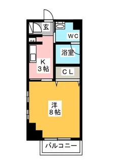 リヴェール麻布十番【5階】の間取り