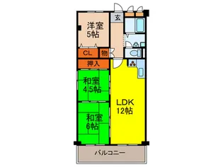 サンハイツ逆瀬川C棟【2階】の間取り