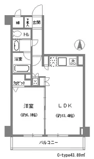 グランハイツ東新宿【4階】の間取り