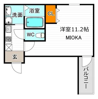 フジパレス阿倍野丸山通II番館【3階】の間取り