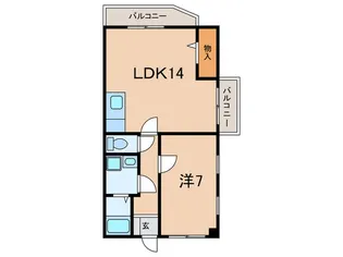 ユートピア魚住【4階】の間取り