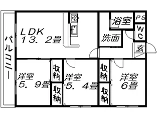 ラッフィナート青山【3階】の間取り