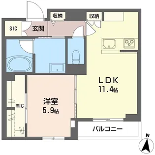 サンフェルト【3階】の間取り