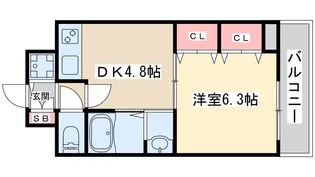 プルミエール江坂【3階】の間取り