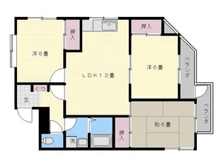 コーポラティブサト【1階】の間取り