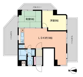 セザール池袋要町【8階】の間取り