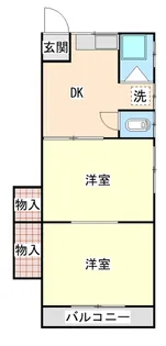 コーポ萩【2階】の間取り