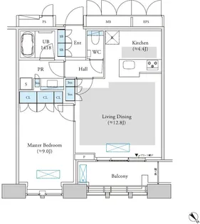 Dマークス西新宿タワー【23階】の間取り