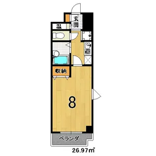 御池サンハイツ【8階】の間取り