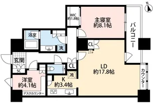 芝浦アイランド グローヴタワー【31階】の間取り
