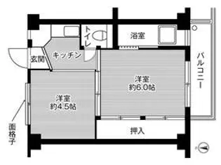 ビレッジハウス向山6号棟【2階】の間取り