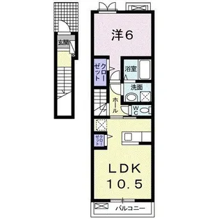 クラール鶴市A【2階】の間取り