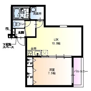フジパレス守口V番館【1階】の間取り